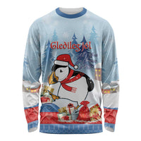 Personalised Puffin Iceland Christmas Long Sleeve Shirt Merry Xmas Winter Vibes - Wonder Print Shop