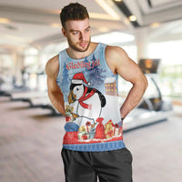 Personalised Puffin Iceland Christmas Men Tank Top Merry Xmas Winter Vibes - Wonder Print Shop