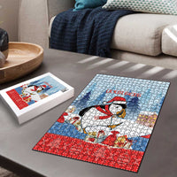 Personalised Puffin Iceland Christmas Puzzle Merry Xmas Winter Vibes - Wonder Print Shop
