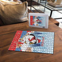 Personalised Puffin Iceland Christmas Puzzle Merry Xmas Winter Vibes - Wonder Print Shop