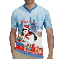 Personalised Puffin Iceland Christmas Rugby Jersey Merry Xmas Winter Vibes - Wonder Print Shop