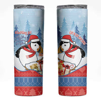 Personalised Puffin Iceland Christmas Skinny Tumbler Merry Xmas Winter Vibes - Wonder Print Shop