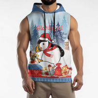 Personalised Puffin Iceland Christmas Sleeveless Hoodie Merry Xmas Winter Vibes - Wonder Print Shop