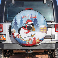 Personalised Puffin Iceland Christmas Spare Tire Cover Merry Xmas Winter Vibes - Wonder Print Shop