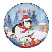 Personalised Puffin Iceland Christmas Spare Tire Cover Merry Xmas Winter Vibes - Wonder Print Shop