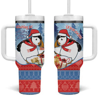 Personalised Puffin Iceland Christmas Tumbler With Handle Merry Xmas Winter Vibes - Wonder Print Shop