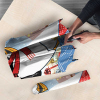 Personalised Puffin Iceland Christmas Umbrella Merry Xmas Winter Vibes - Wonder Print Shop