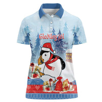 Personalised Puffin Iceland Christmas Women Polo Shirt Merry Xmas Winter Vibes - Wonder Print Shop
