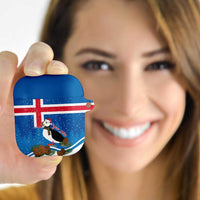 Personalised Iceland Christmas AirPods Case Puffin Santa Winter Flag Style - Wonder Print Shop