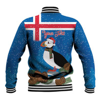 Personalised Iceland Christmas Baseball Jacket Puffin Santa Winter Flag Style - Wonder Print Shop