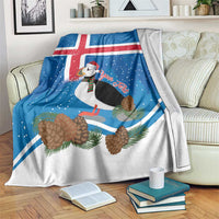 Personalised Iceland Christmas Blanket Puffin Santa Winter Flag Style - Wonder Print Shop
