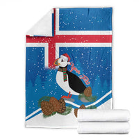 Personalised Iceland Christmas Blanket Puffin Santa Winter Flag Style - Wonder Print Shop