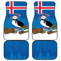Personalised Iceland Christmas Car Mats Puffin Santa Winter Flag Style - Wonder Print Shop