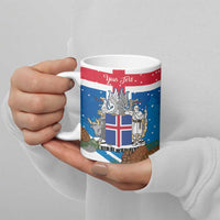 Personalised Iceland Christmas Ceramic Mug Puffin Santa Winter Flag Style - Wonder Print Shop