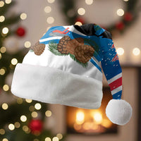 Personalised Iceland Christmas Santa Hat Puffin Santa Winter Flag Style - Wonder Print Shop