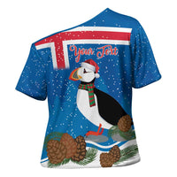 Personalised Iceland Christmas Cross Shoulder Shirt Puffin Santa Winter Flag Style - Wonder Print Shop