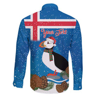 Personalised Iceland Christmas Family Matching Long Sleeve Bodycon Dress and Hawaiian Shirt Puffin Santa Winter Flag Style - Wonder Print Shop