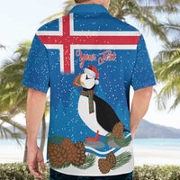 Personalised Iceland Christmas Hawaiian Shirt Puffin Santa Winter Flag Style - Wonder Print Shop