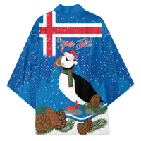 Personalised Iceland Christmas Kimono Puffin Santa Winter Flag Style - Wonder Print Shop