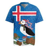 Personalised Iceland Christmas Rugby Jersey Puffin Santa Winter Flag Style - Wonder Print Shop