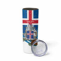 Personalised Iceland Christmas Skinny Tumbler Puffin Santa Winter Flag Style - Wonder Print Shop