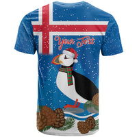 Personalised Iceland Christmas T Shirt Puffin Santa Winter Flag Style - Wonder Print Shop