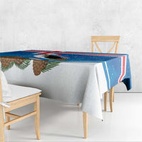 Personalised Iceland Christmas Tablecloth Puffin Santa Winter Flag Style - Wonder Print Shop