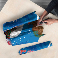 Personalised Iceland Christmas Umbrella Puffin Santa Winter Flag Style - Wonder Print Shop