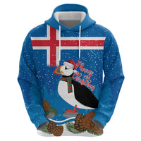 Personalised Iceland Christmas Zip Hoodie Puffin Santa Winter Flag Style - Wonder Print Shop