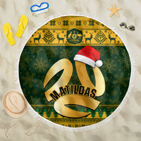 Australia Matildas Christmas Beach Blanket Merry Xmas 2023 National Color - Wonder Print Shop