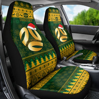 Personalised Australia Matildas Christmas Car Seat Cover Merry Xmas 2023 National Color - Wonder Print Shop