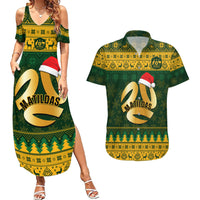 Personalised Australia Matildas Christmas Couples Matching Summer Maxi Dress and Hawaiian Shirt Merry Xmas 2023 National Color - Wonder Print Shop