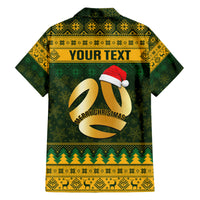 Personalised Australia Matildas Christmas Family Matching Puletasi Dress and Hawaiian Shirt Merry Xmas 2023 National Color - Wonder Print Shop