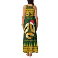 Personalised Australia Matildas Christmas Family Matching Tank Maxi Dress and Hawaiian Shirt Merry Xmas 2023 National Color - Wonder Print Shop