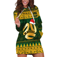 Personalised Australia Matildas Christmas Hoodie Dress Merry Xmas 2023 National Color - Wonder Print Shop