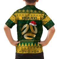 Personalised Australia Matildas Christmas Kid Hawaiian Shirt Merry Xmas 2023 National Color - Wonder Print Shop