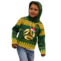 Personalised Australia Matildas Christmas Kid Hoodie Merry Xmas 2023 National Color - Wonder Print Shop