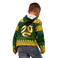 Personalised Australia Matildas Christmas Kid Hoodie Merry Xmas 2023 National Color - Wonder Print Shop