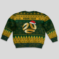 Personalised Australia Matildas Christmas Kid Ugly Christmas Sweater Merry Xmas 2023 National Color - Wonder Print Shop