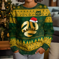 Personalised Australia Matildas Christmas Kid Ugly Christmas Sweater Merry Xmas 2023 National Color - Wonder Print Shop