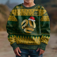 Personalised Australia Matildas Christmas Kid Ugly Christmas Sweater Merry Xmas 2023 National Color - Wonder Print Shop