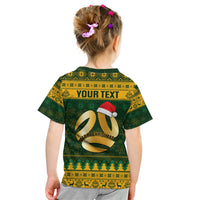 Personalised Australia Matildas Christmas Kid T Shirt Merry Xmas 2023 National Color - Wonder Print Shop