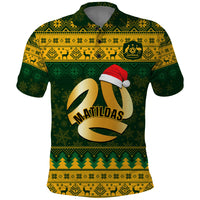 Personalised Australia Matildas Christmas Polo Shirt Merry Xmas 2023 National Color - Wonder Print Shop