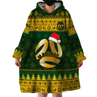 Personalised Australia Matildas Christmas Wearable Blanket Hoodie Merry Xmas 2023 National Color - Wonder Print Shop