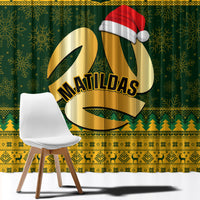Australia Matildas Christmas Window Curtain Merry Xmas 2023 National Color - Wonder Print Shop