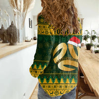 Personalised Australia Matildas Christmas Women Casual Shirt Merry Xmas 2023 National Color - Wonder Print Shop