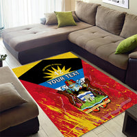 Personalised Antigua And Barbuda Independence Day Area Rug 42nd Anniversary Flag Style - Wonder Print Shop