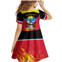 Personalised Antigua And Barbuda Independence Day Family Matching Mermaid Dress and Hawaiian Shirt 42nd Anniversary Flag Style - Wonder Print Shop