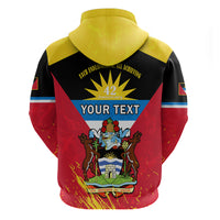 Personalised Antigua And Barbuda Independence Day Hoodie 42nd Anniversary Flag Style - Wonder Print Shop