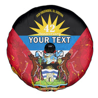 Personalised Antigua And Barbuda Independence Day Spare Tire Cover 42nd Anniversary Flag Style - Wonder Print Shop